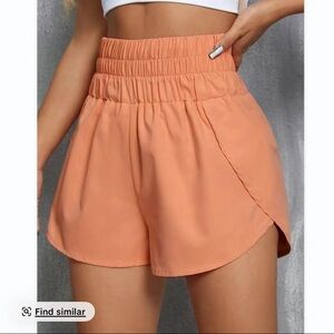 High Waist Peach Shorts for Women